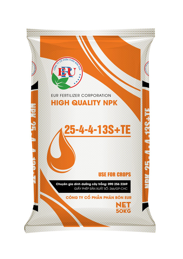 NPK Hỗn hợp EUR 25-4-4-13S+TE